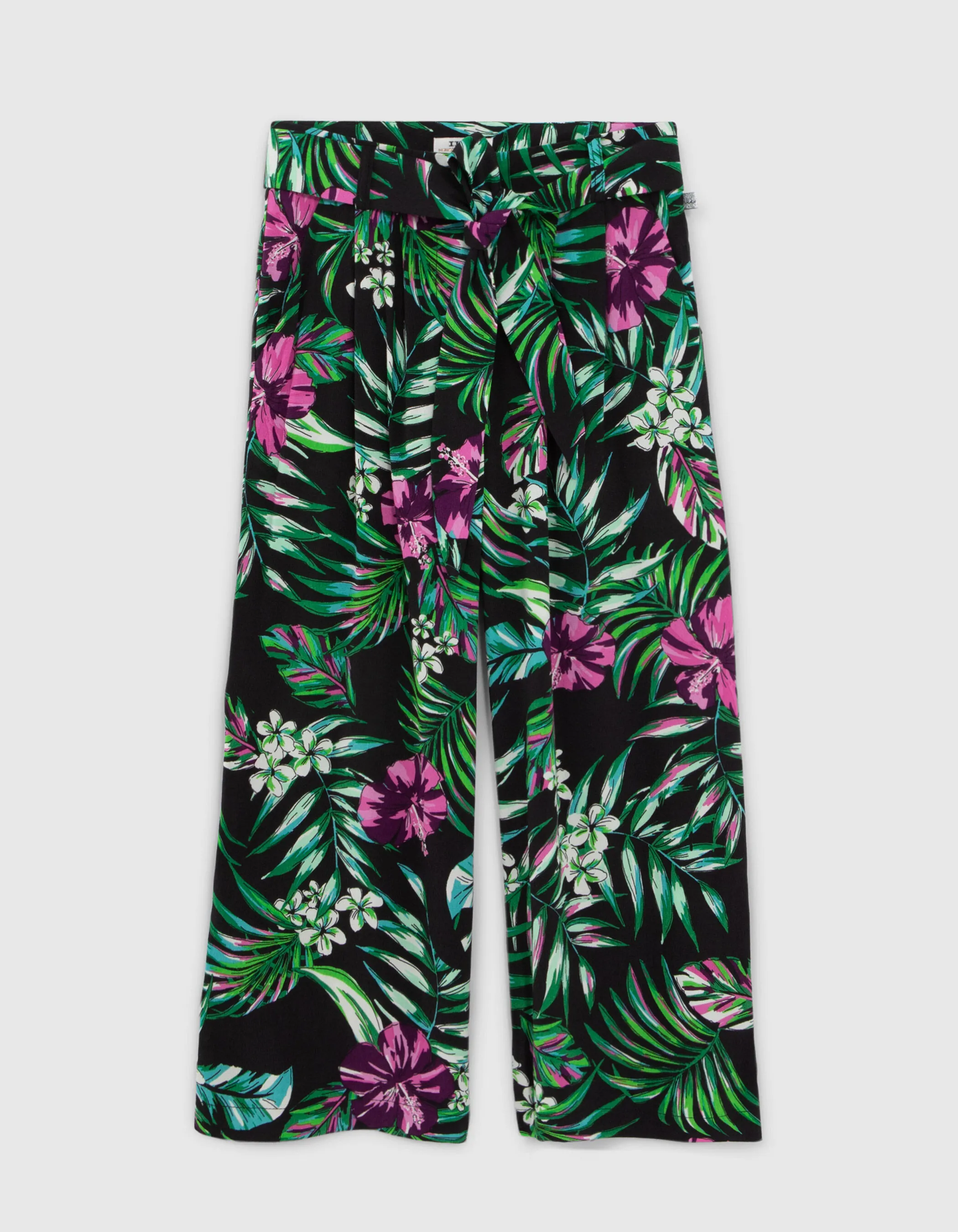 Pantalon noir LENZING™ ECOVERO™ tropical fille