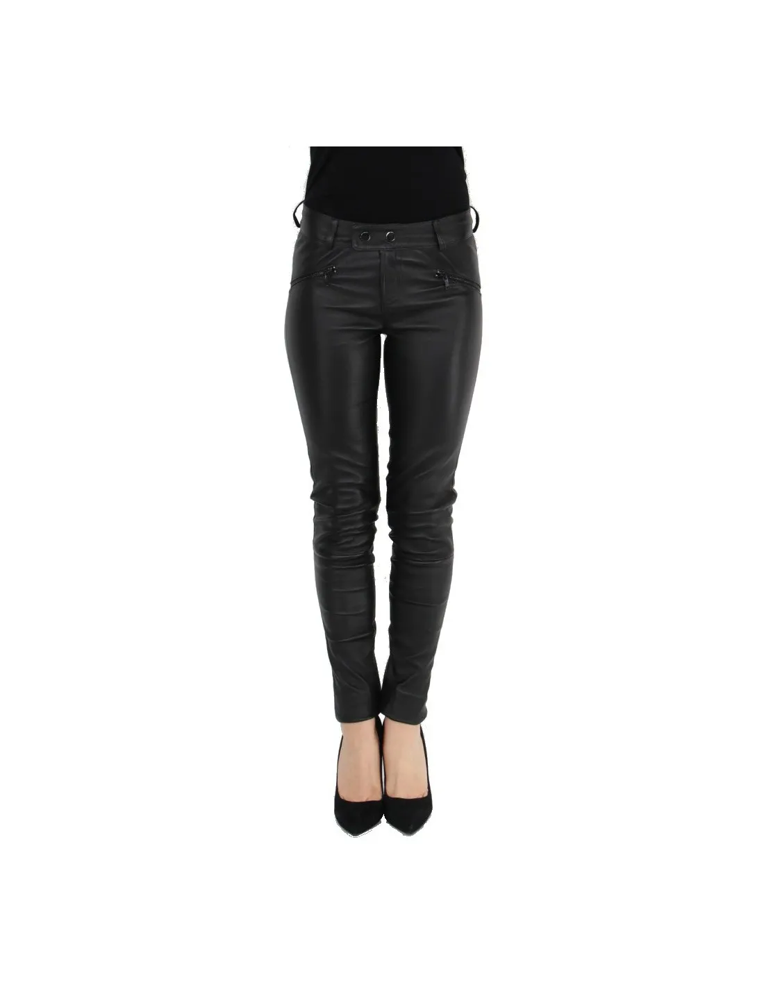 Pantalon Oakwood Univers en cuir ref_cco43986 Noir