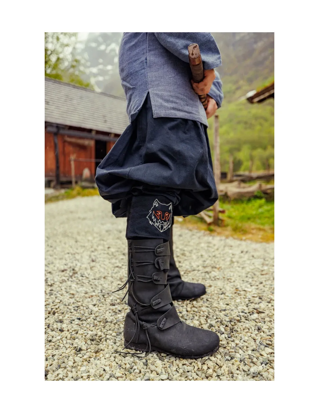 Pantalon viking normand en coton, noir ⚔️ Boutique Épées