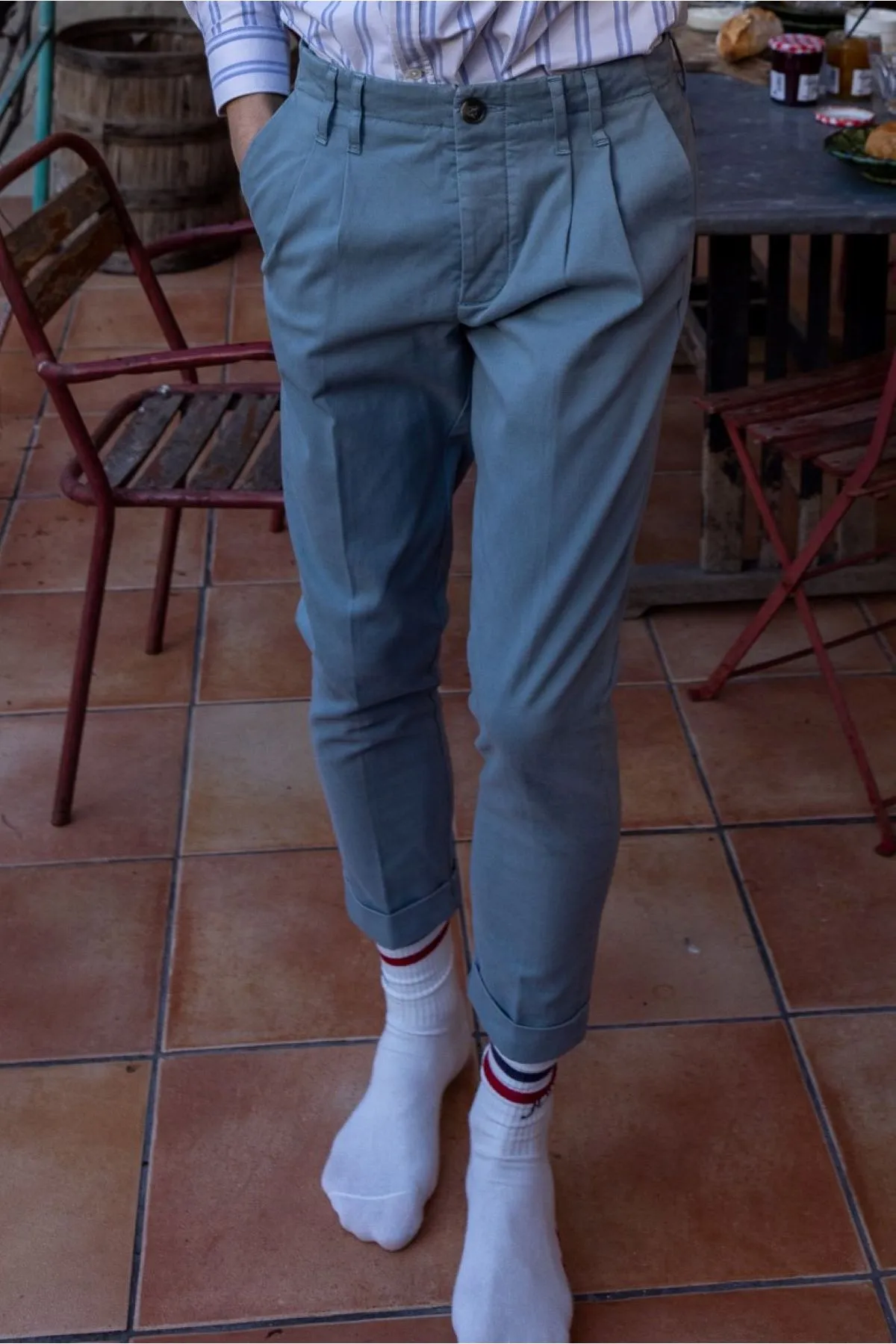 Pantalon à pinces Closer Minéral | Coupe 7/8ème | Vêtements Homme | JAQK Taille 42 Couleur Minéral