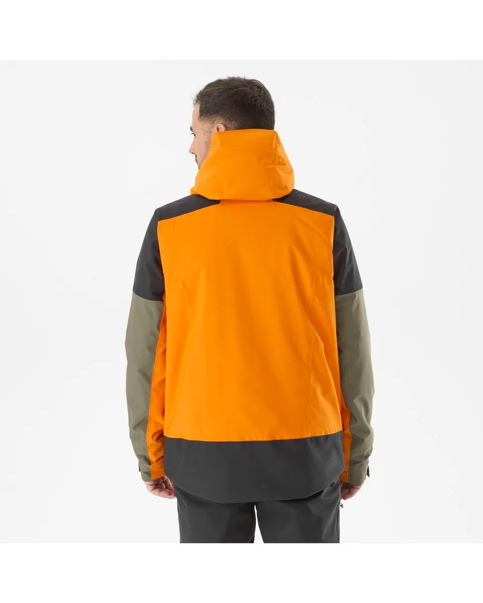 Polaire à capcuhe manches longues Homme FUSION GRID HOODIE Orange