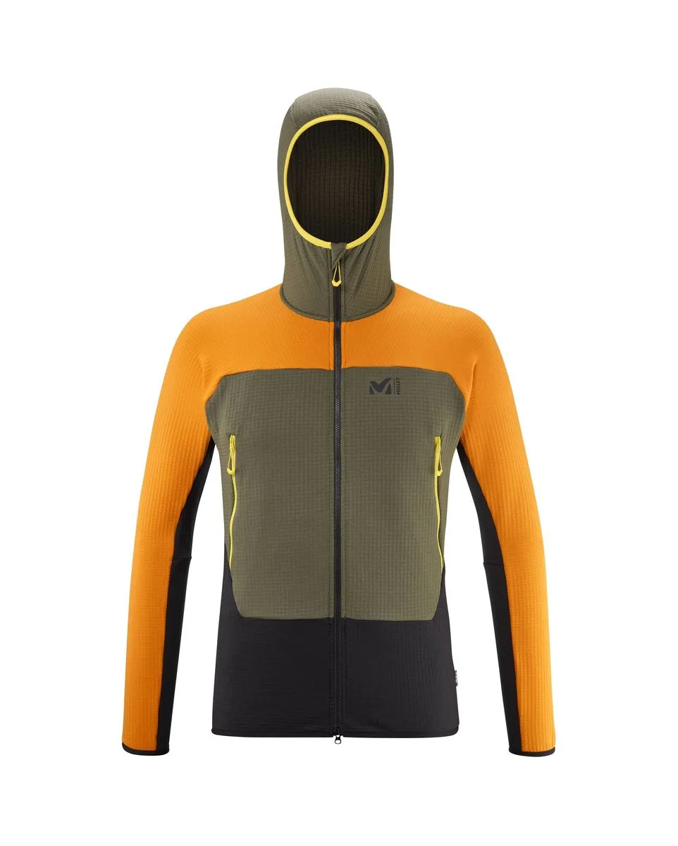 Polaire à capcuhe manches longues Homme FUSION GRID HOODIE Orange