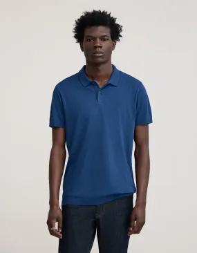 Polo cobalt coton modal Homme