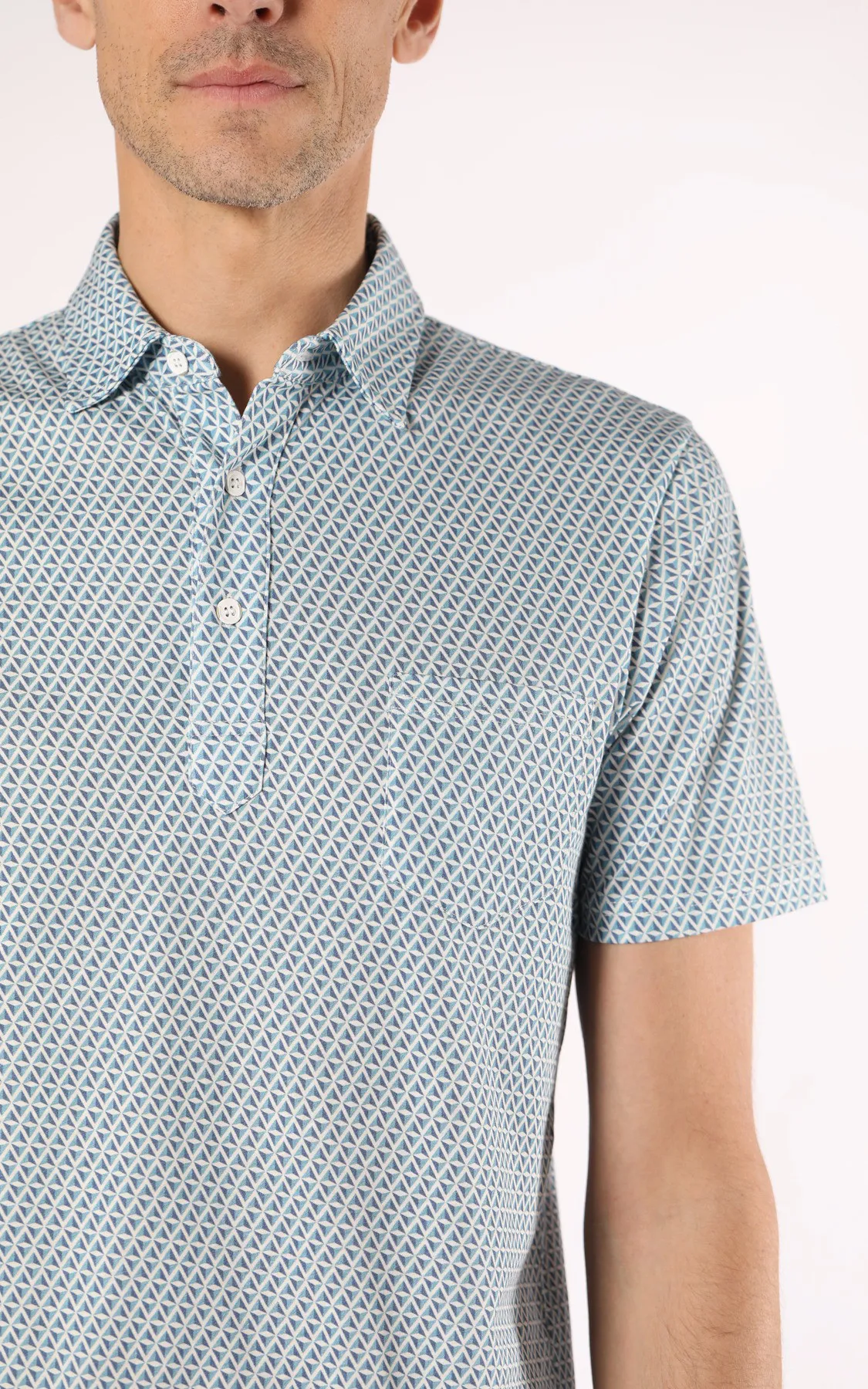 Polo coton motif bleu Les garçons faciles | La Canadienne