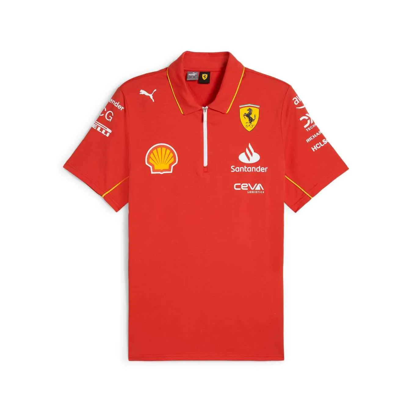 Polo FERRARI F1 Team Rouge pour Homme FER24_PLH_TEA