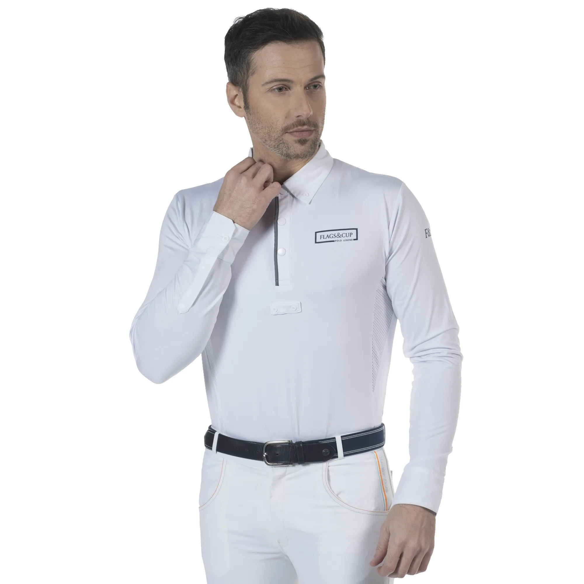 Polo homme Comodoro ML Flags & Cup - Équi-Clic