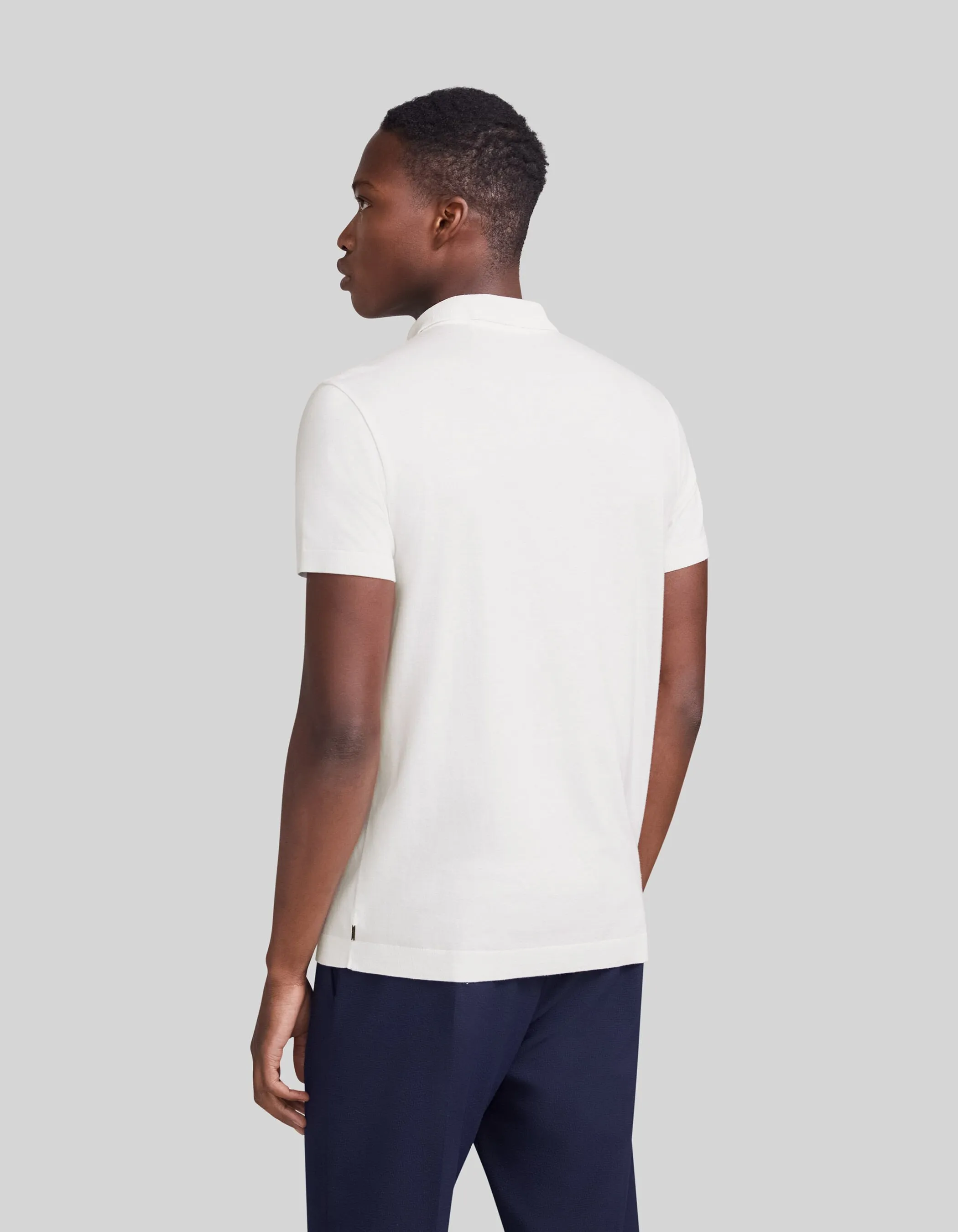 Polo off white coton modal Homme