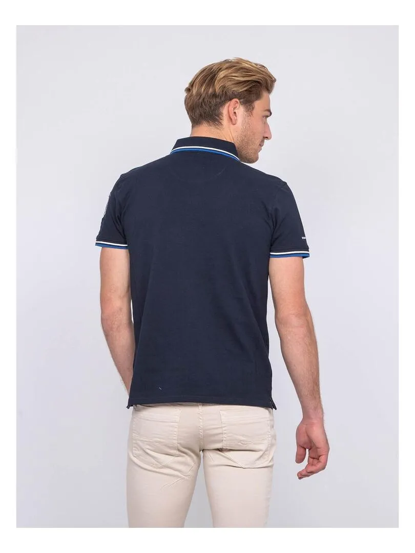 Polo pur coton PERBOL - Bleu marine