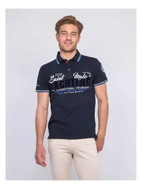 Polo pur coton PERBOL - Bleu marine