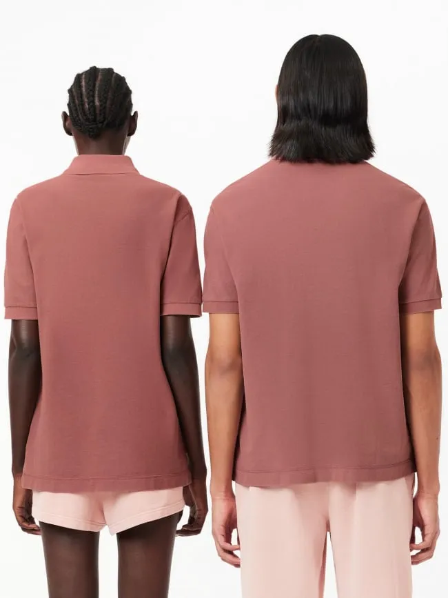 Polo uni logo vieux rose homme - Lacoste | wimod