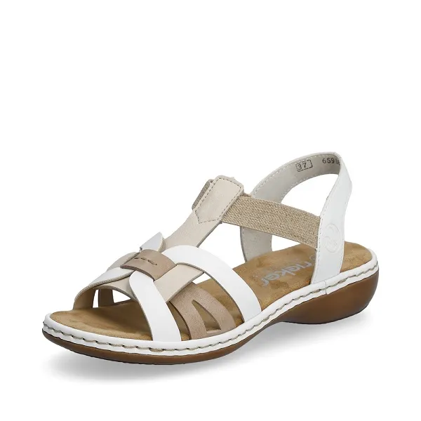 Rieker nu pieds et sandales 65918 81 blanc