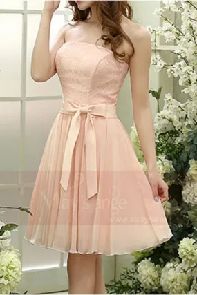 robe courte de cocktail rose