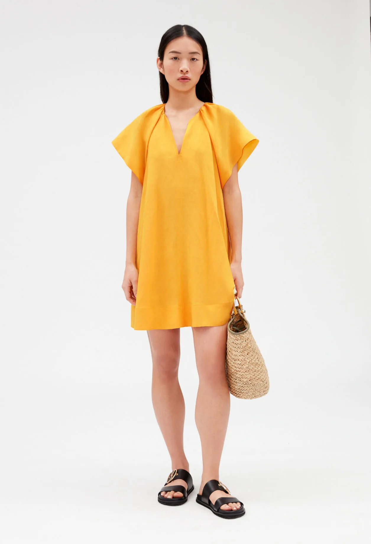 Robe courte jaune | Claudie FR