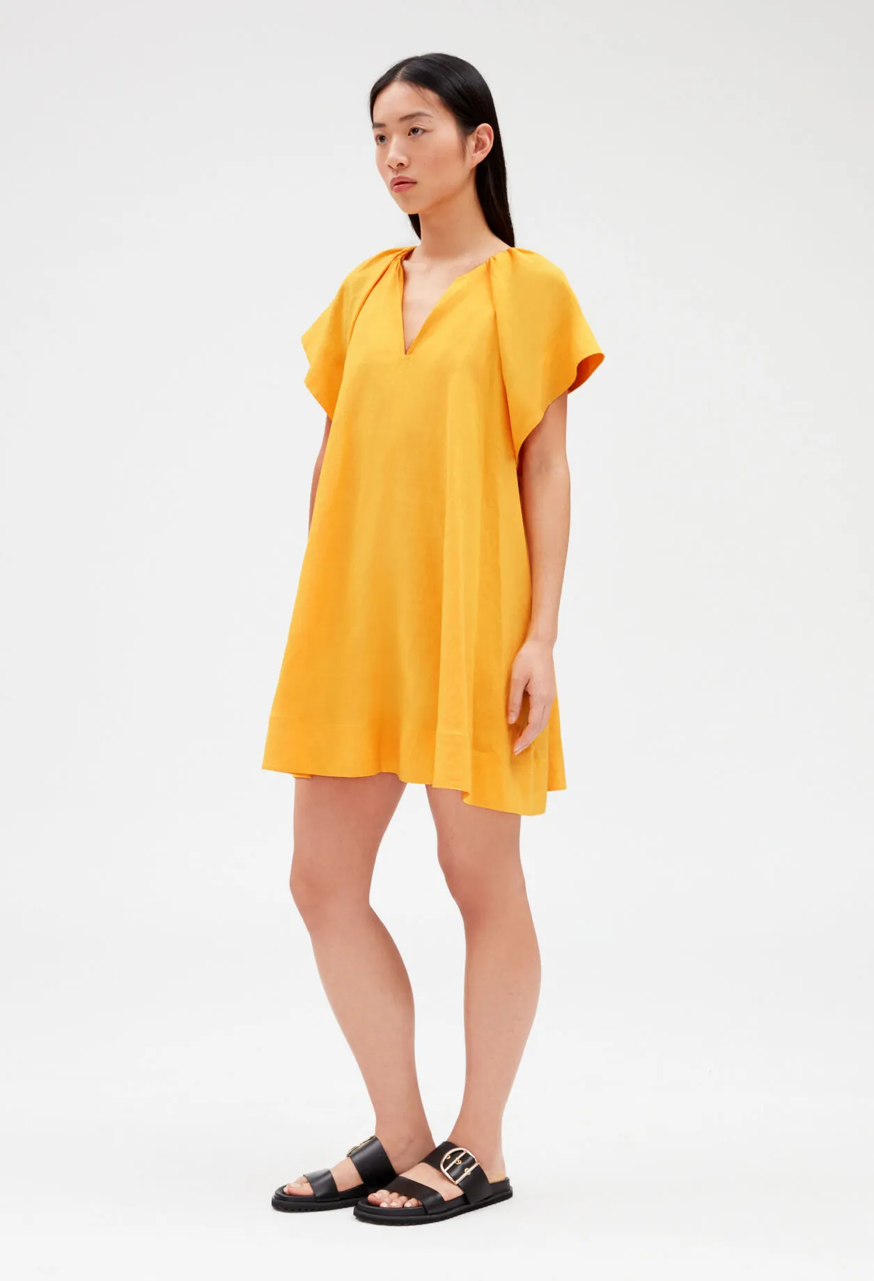 Robe courte jaune | Claudie FR