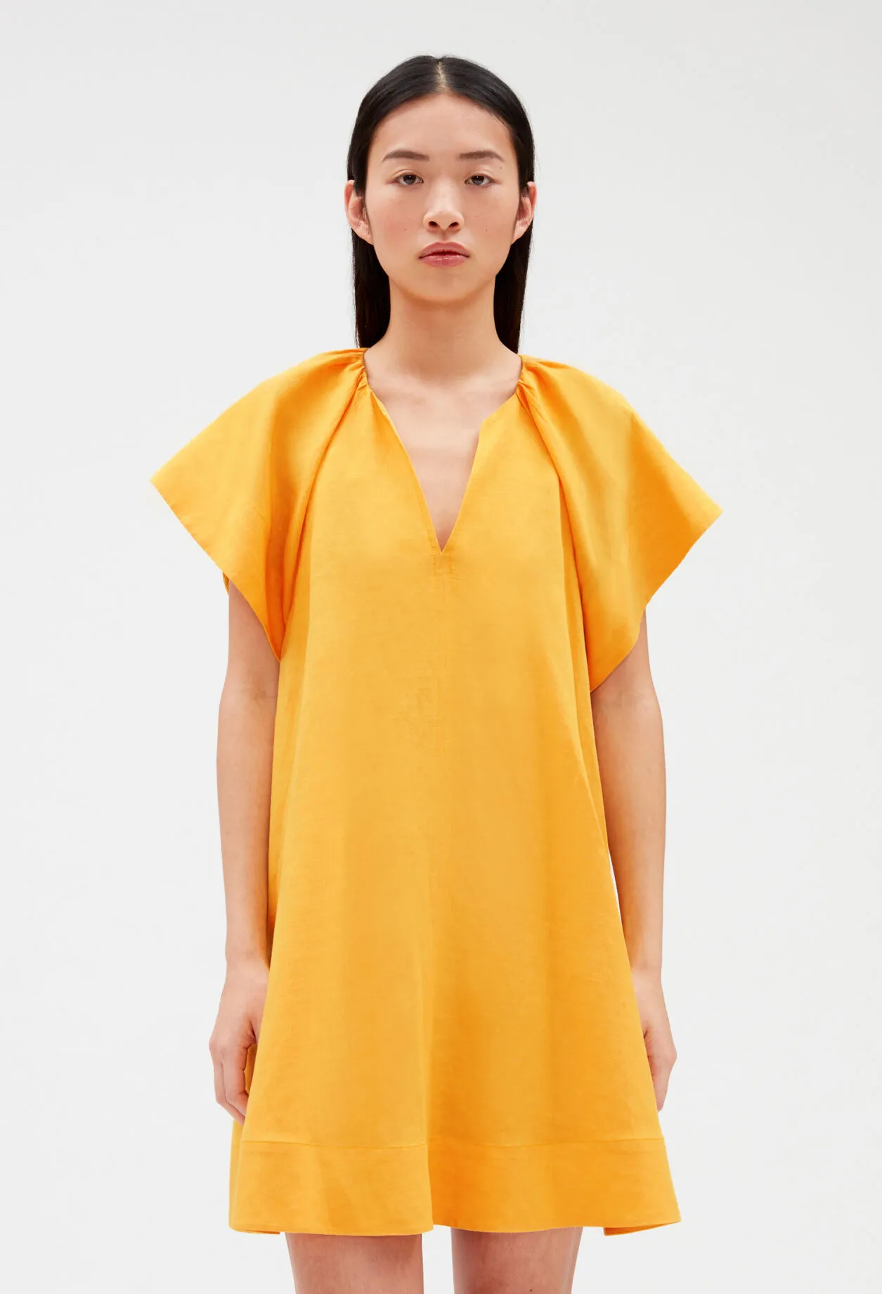 Robe courte jaune | Claudie FR