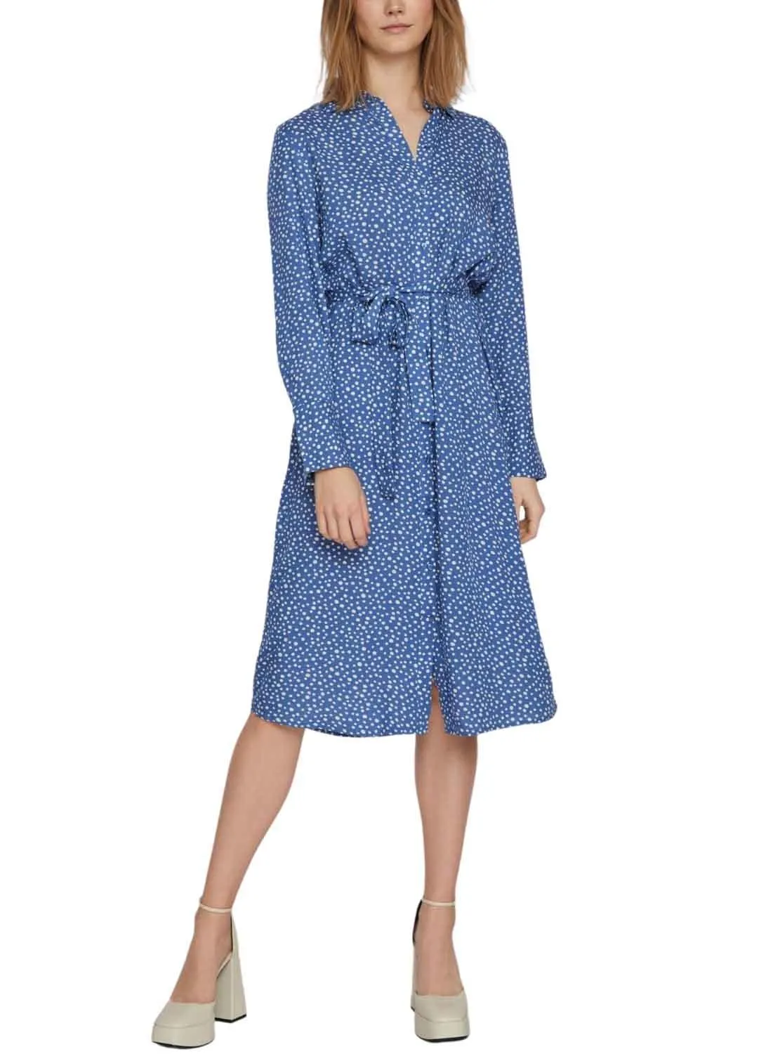 Robe Vila Piloma Bleu pour Femme