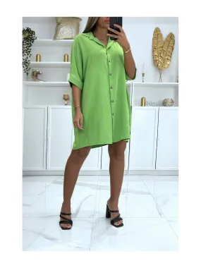 RoLR chemise ample vert pistache couleur vitaminée à jolies boutons