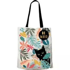 Sac tote bag avec un chat mignon Cartedart BE WILD