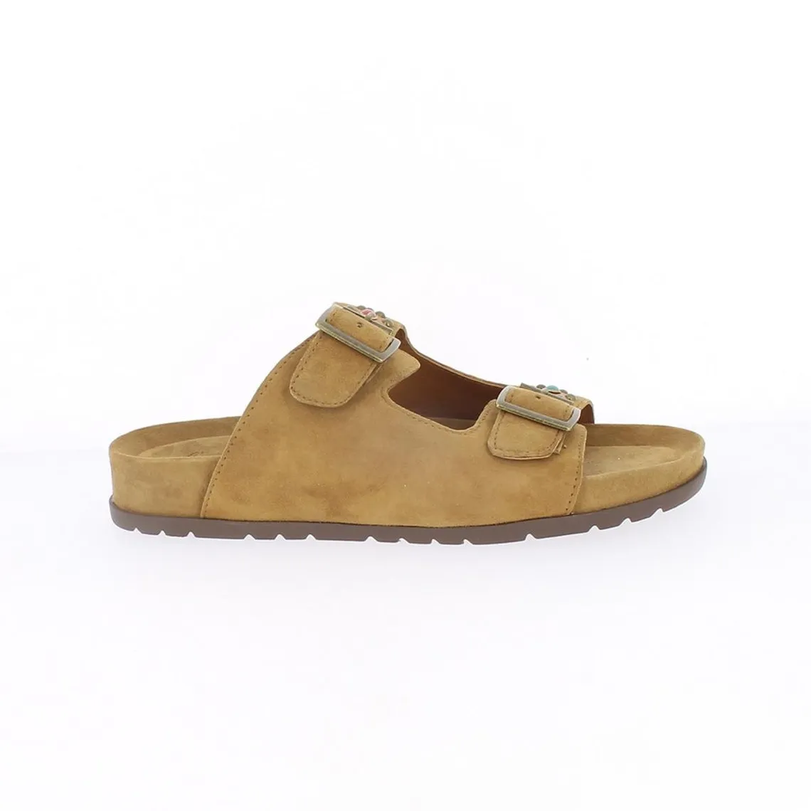 Sandales Femme En Cuir - Jaune marron | 3 Suisses