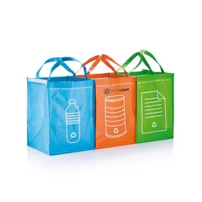 Set de 3 sacs à déchets recyclables personnalisé - THREEBAG