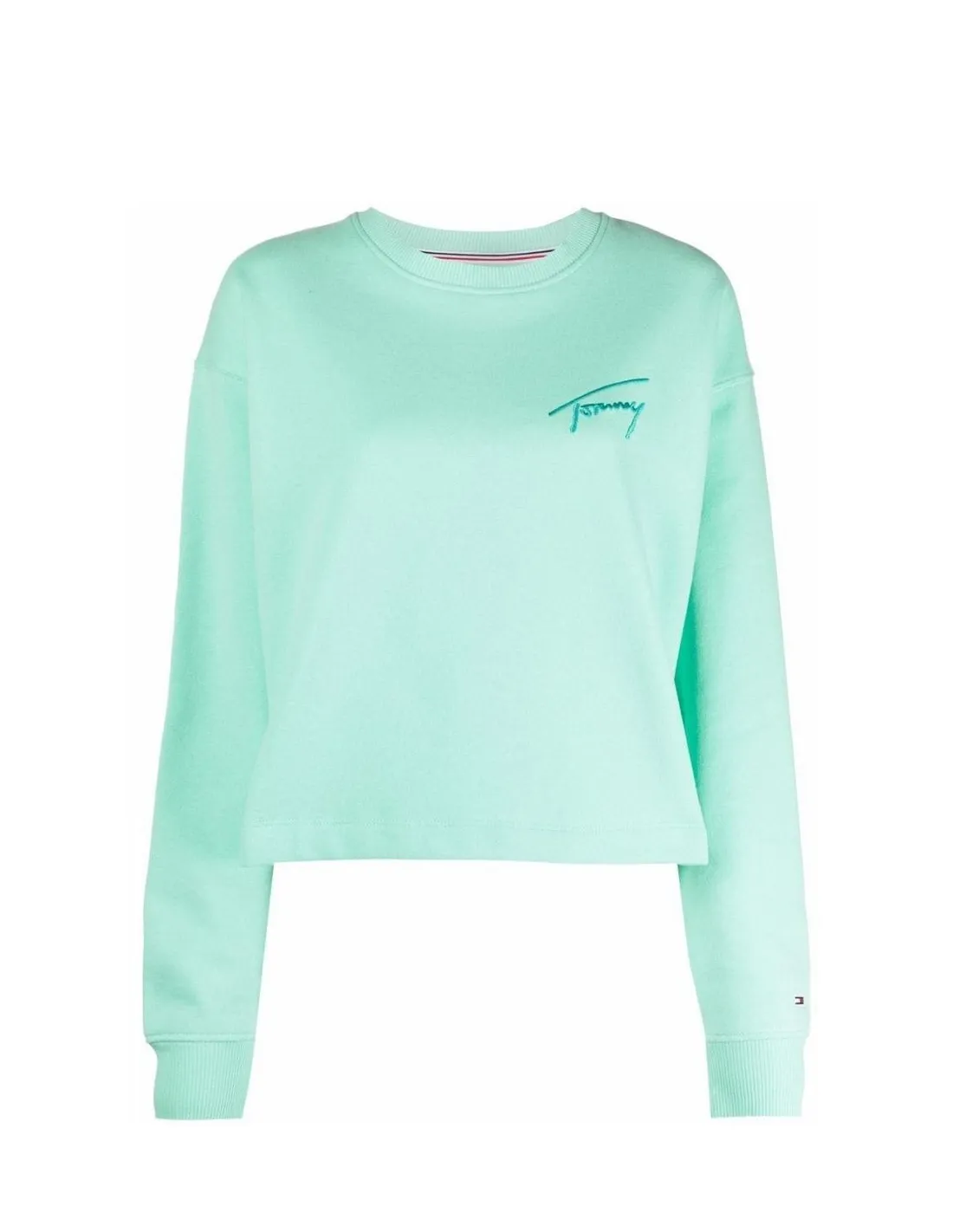 Sweat court Femme Tommy Jeans Ref 55921 Vert