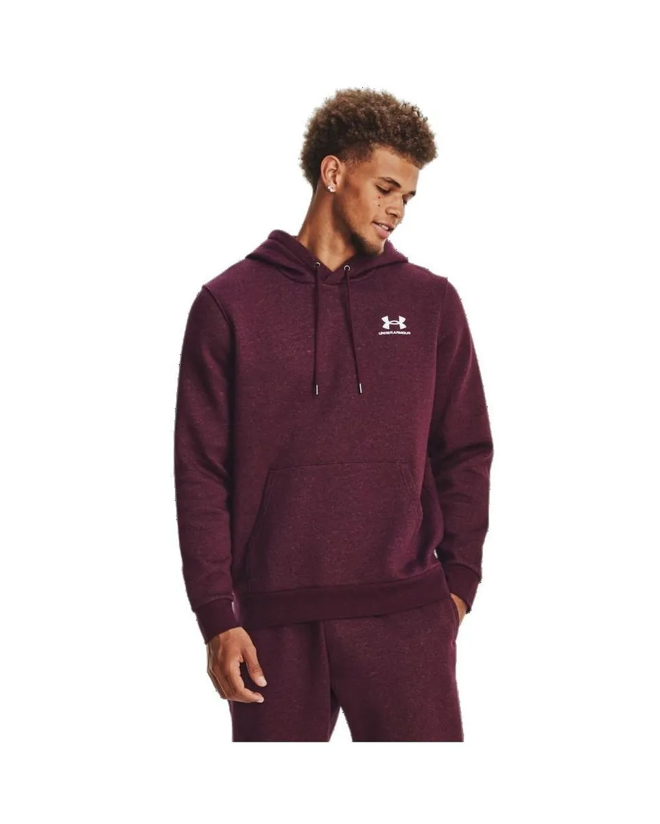 Sweat à capuche Homme UA ESSENTIAL FLEECE HOODIE Bordeaux