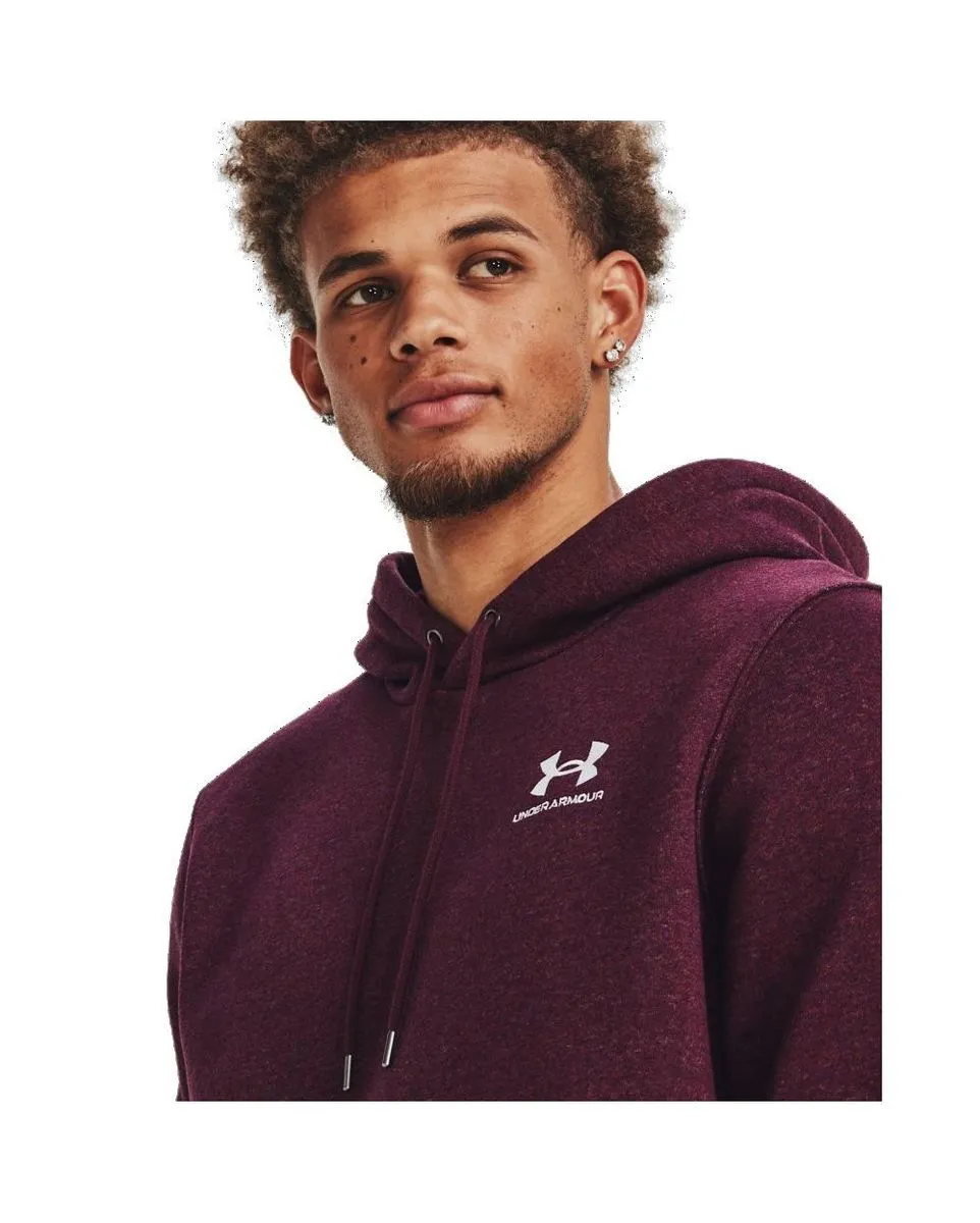 Sweat à capuche Homme UA ESSENTIAL FLEECE HOODIE Bordeaux