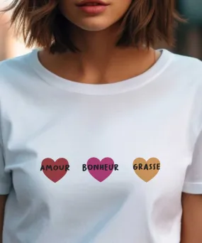 T-Shirt Amour bonheur Grasse