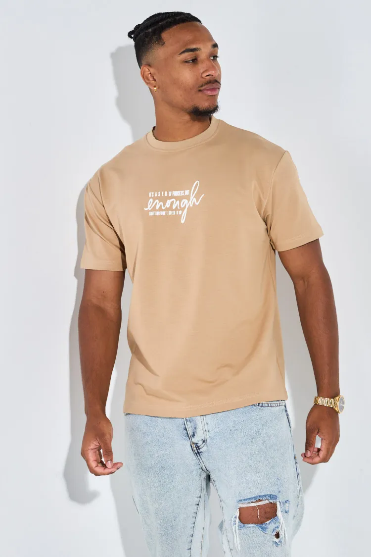 T-shirt camel " enought "