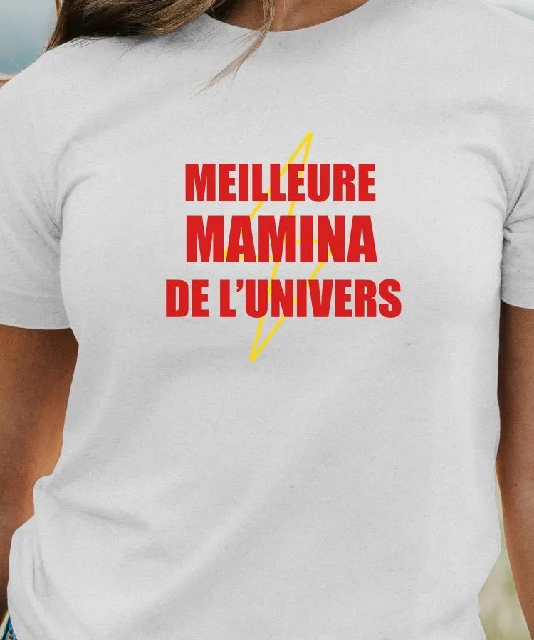 T-Shirt Meilleure Mamina de l'univers Pour femme