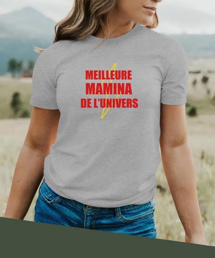 T-Shirt Meilleure Mamina de l'univers Pour femme