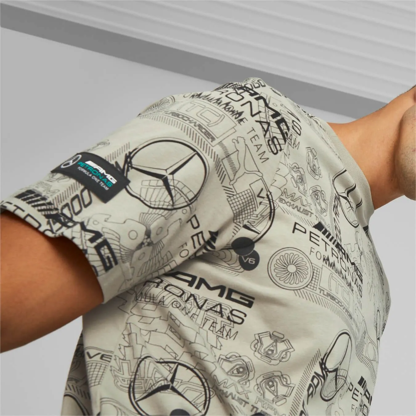 T-shirt MERCEDES AMG Puma Graphique vert pour homme