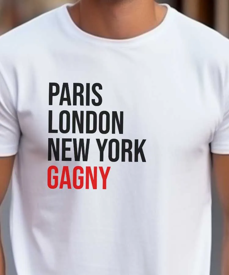 T-Shirt Paris London New York Gagny