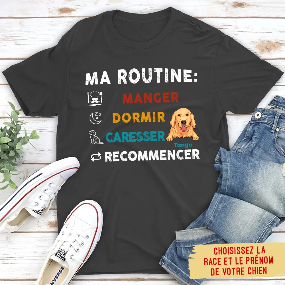 T-shirt Unisex Personnalisé - Ma Routine Avec Mon Chien