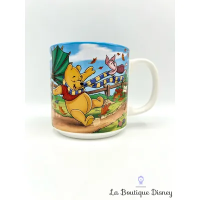 Tasse scène Winnie l'ourson et ses amis Automne Walt Disney Company England mug scène film vent