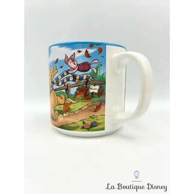 Tasse scène Winnie l'ourson et ses amis Automne Walt Disney Company England mug scène film vent