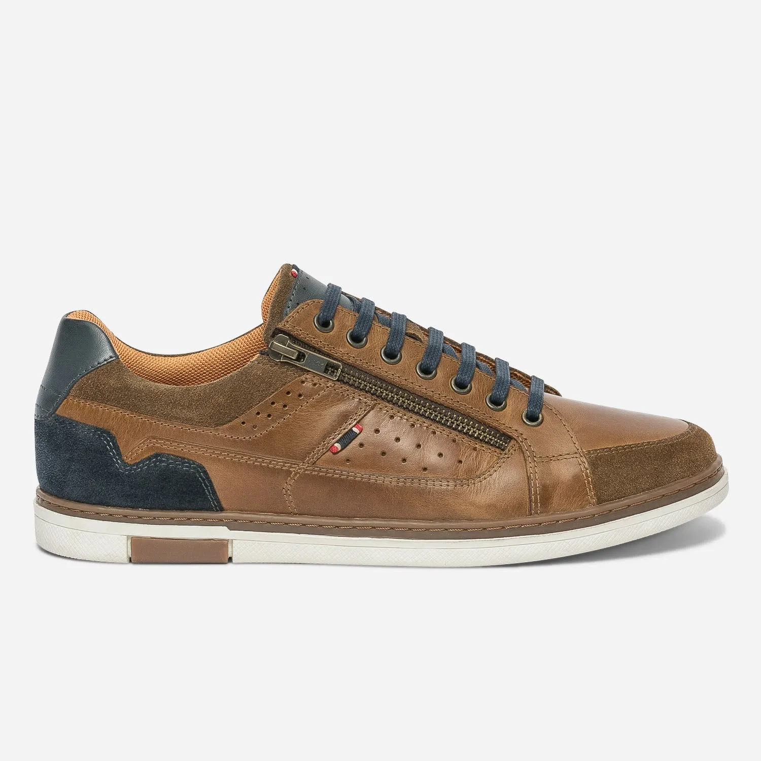 Tennis cognac en cuir - Baskets / Tennis Homme | ERAM