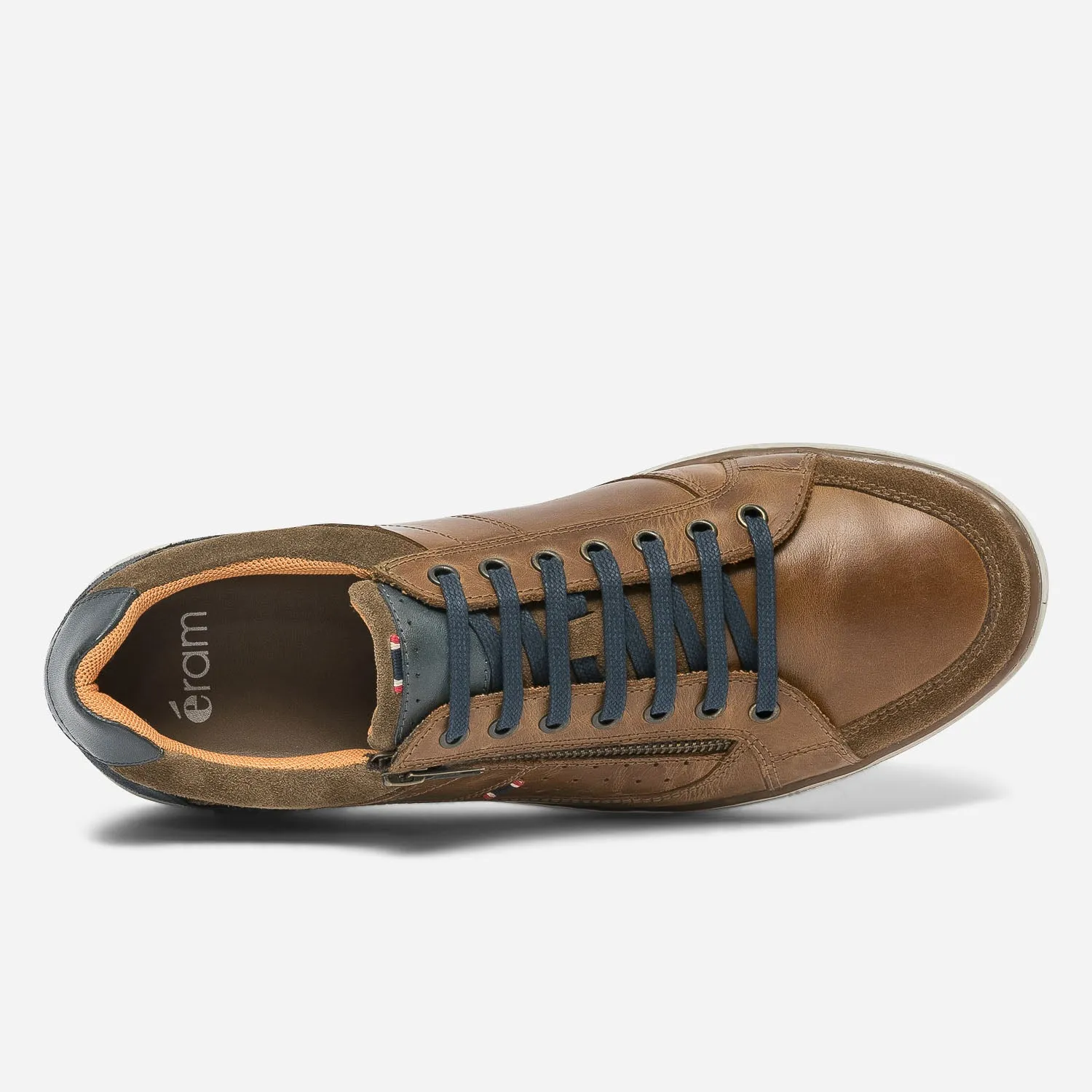 Tennis cognac en cuir - Baskets / Tennis Homme | ERAM