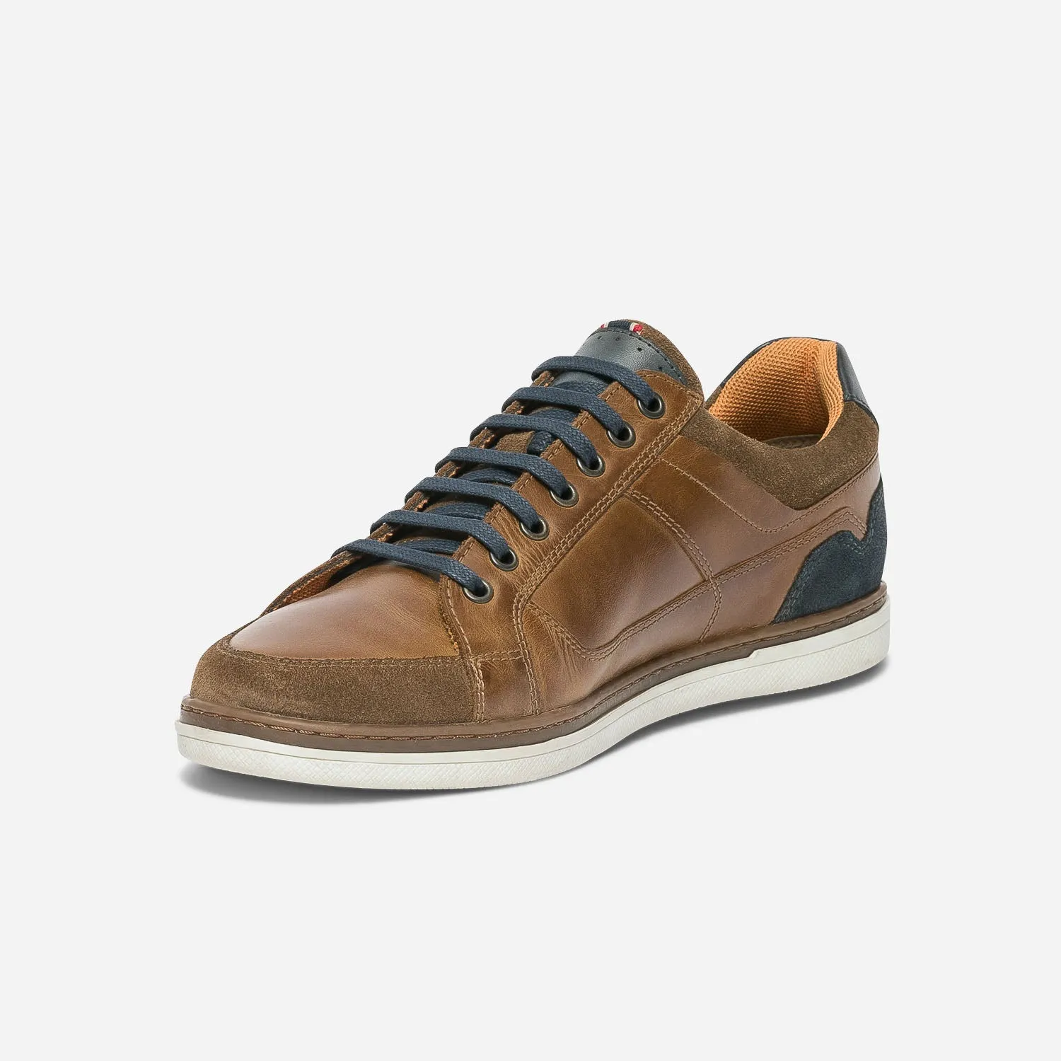 Tennis cognac en cuir - Baskets / Tennis Homme | ERAM